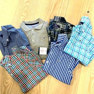 Lot of vineyard vines boys shirts size 7